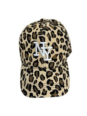 Leopard Print NY Hat Adjustable O/S NWOT